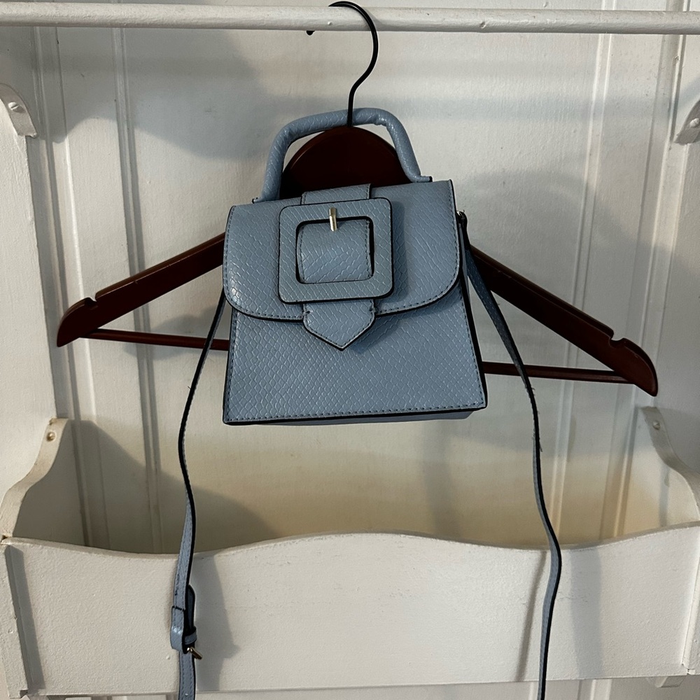 Zara Light Blue Mini Bag with Strap